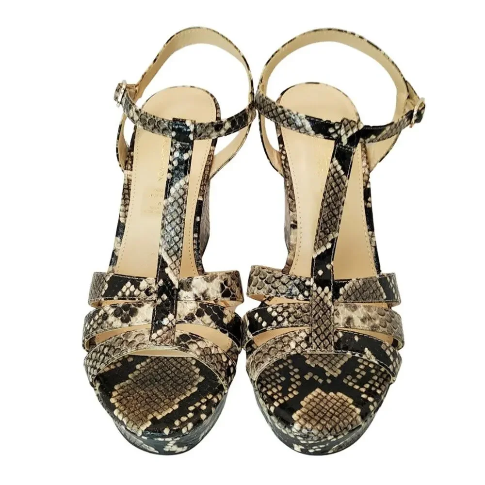 Michael Shannon Fiesta Snake Wedge Sandals